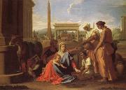 Nicolas Poussin Rest on the Flight into Egypt oil painting on canvas